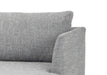 Calibre Furniture Denmark 3 Seater Right Chaise Fabric Sofa - Graphite Grey with Natural Legs