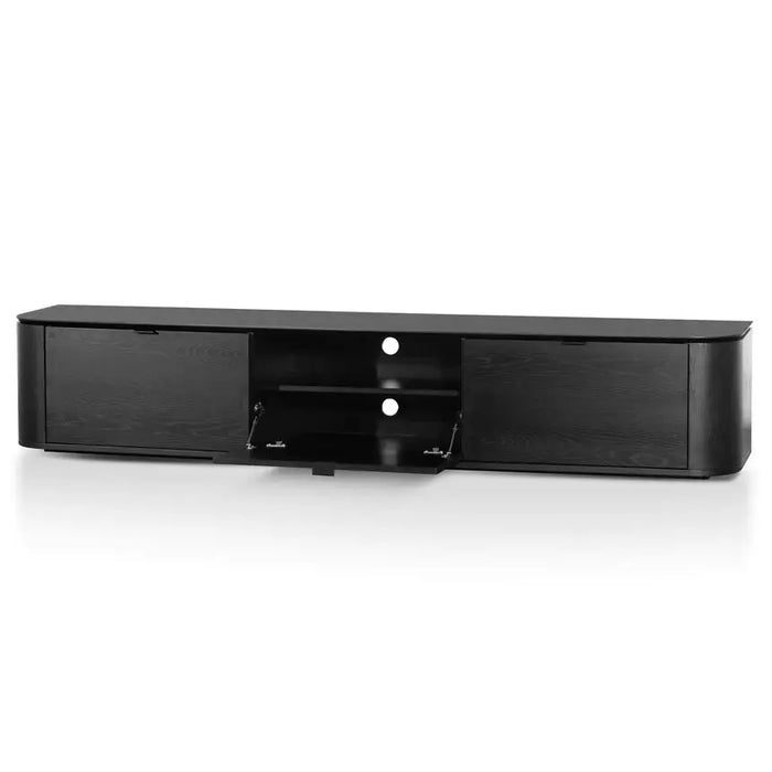 Calibre Furniture Curve 2.4m TV Entertainment Unit - Black Oak