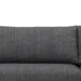 Calibre Furniture Denmark 3 Seater Fabric Sofa With Right Chaise - Metal Grey