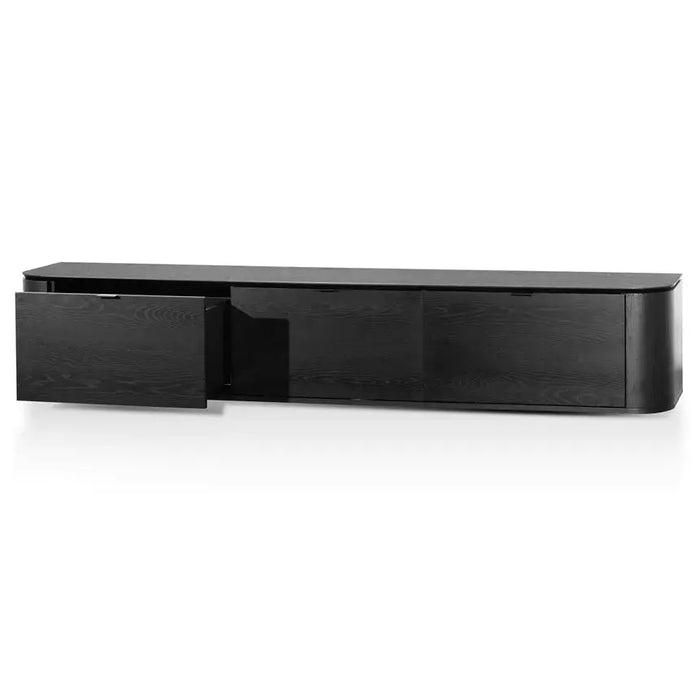 Calibre Furniture Curve 2.4m TV Entertainment Unit - Black Oak