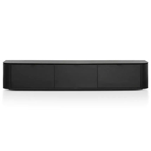 Calibre Furniture Curve 2.4m TV Entertainment Unit - Black Oak