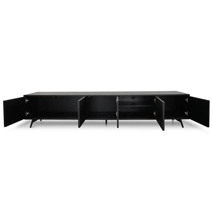 Calibre Furniture Nelson 2.4m TV Entertainment Unit - Black Oak