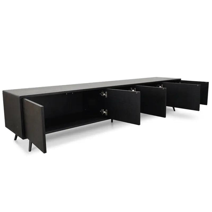 Calibre Furniture Nelson 2.4m TV Entertainment Unit - Black Oak