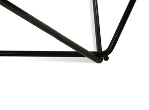 Calibre Furniture Robin 100cm Round Marble Coffee Table - Black Base