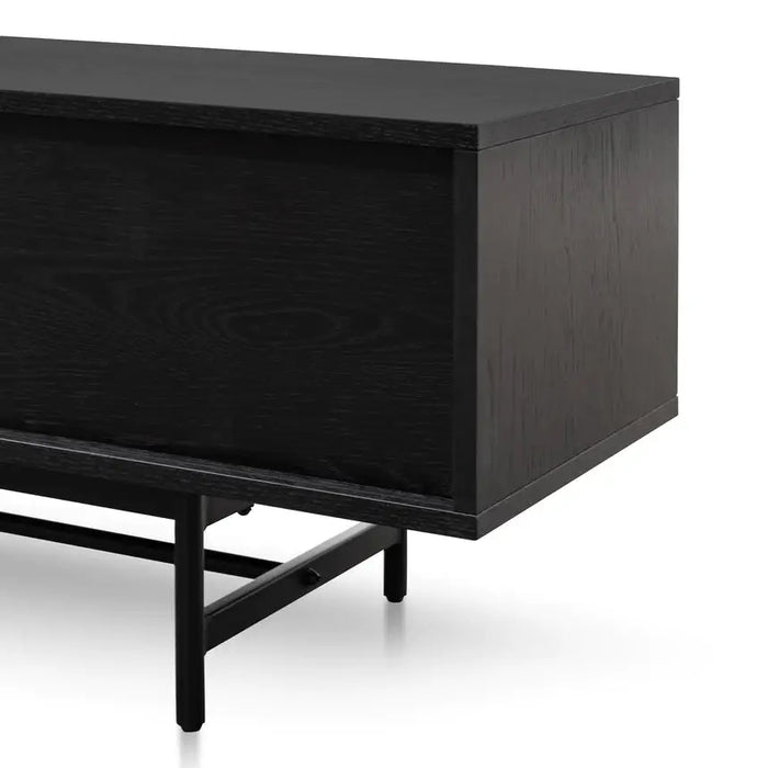 Calibre Furniture Christie 2.1m Wooden TV Entertainment Unit - Full Black