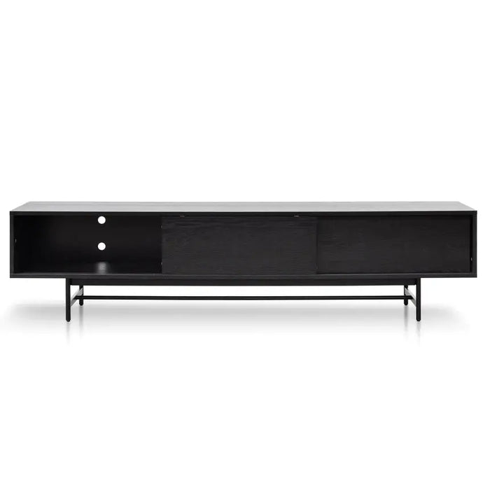 Calibre Furniture Christie 2.1m Wooden TV Entertainment Unit - Full Black