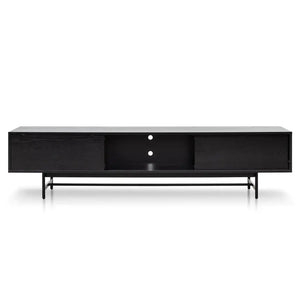 Calibre Furniture Christie 2.1m Wooden TV Entertainment Unit - Full Black