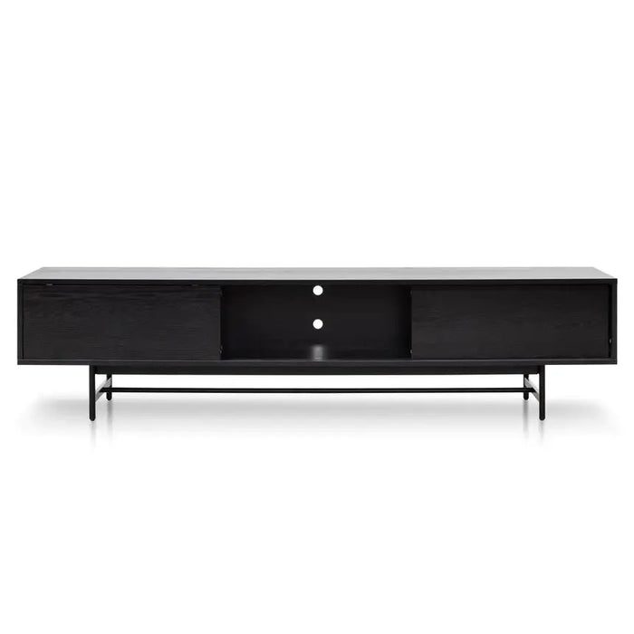 Calibre Furniture Christie 2.1m Wooden TV Entertainment Unit - Full Black