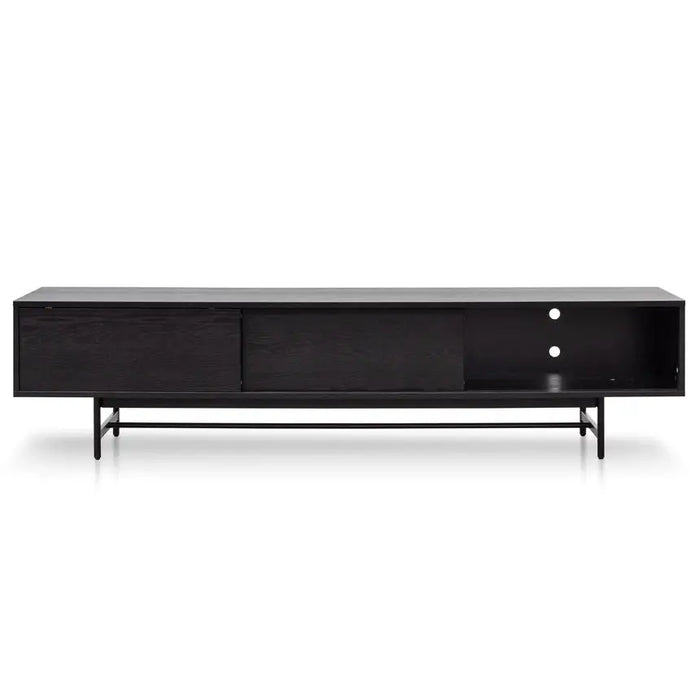 Calibre Furniture Christie 2.1m Wooden TV Entertainment Unit - Full Black