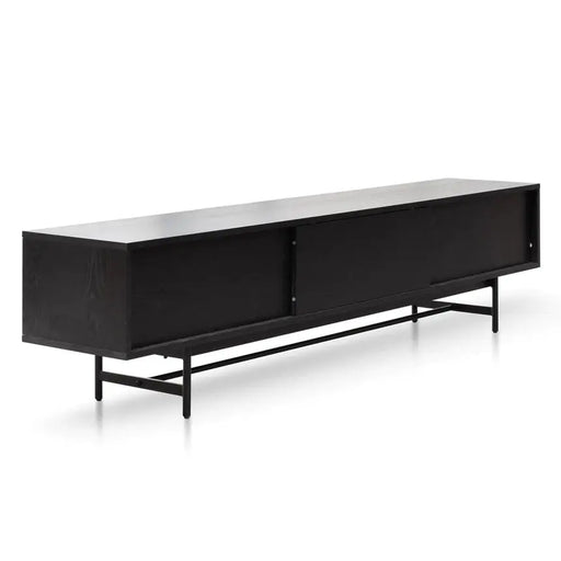 Calibre Furniture Christie 2.1m Wooden TV Entertainment Unit - Full Black