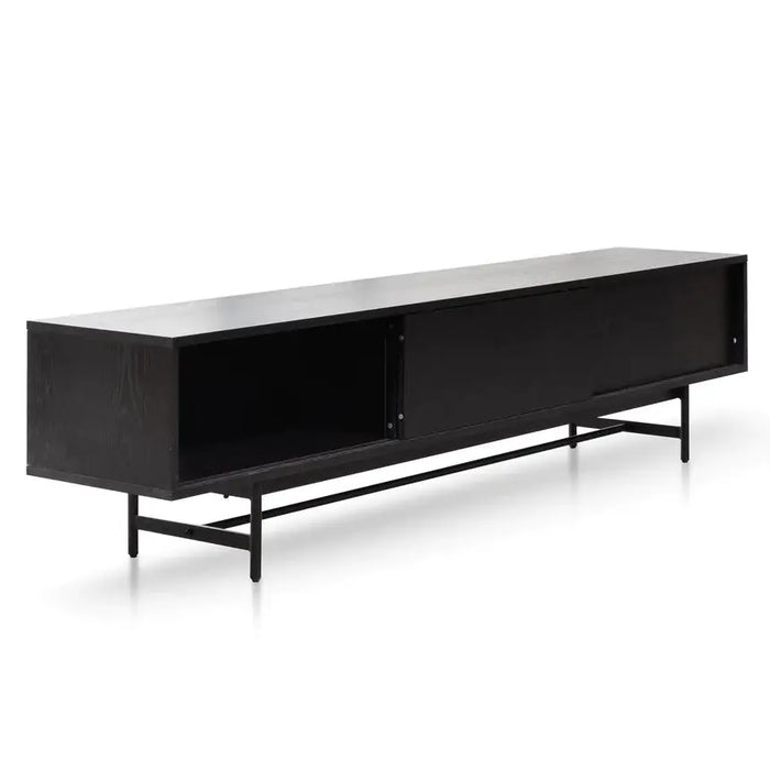 Calibre Furniture Christie 2.1m Wooden TV Entertainment Unit - Full Black