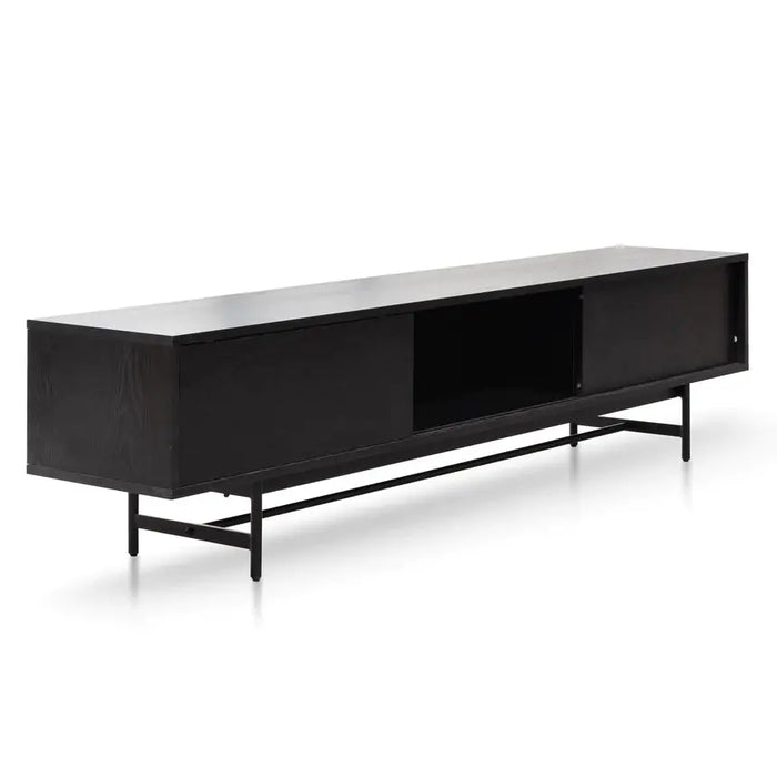 Calibre Furniture Christie 2.1m Wooden TV Entertainment Unit - Full Black