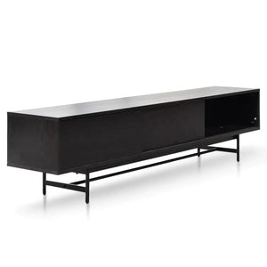 Calibre Furniture Christie 2.1m Wooden TV Entertainment Unit - Full Black