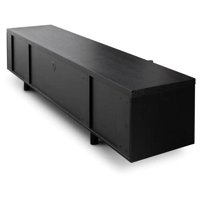 Calibre Furniture New York Lowline 2.1m Wooden TV Entertainment Unit - Black Oak