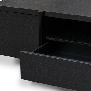 Calibre Furniture New York Lowline 2.1m Wooden TV Entertainment Unit - Black Oak